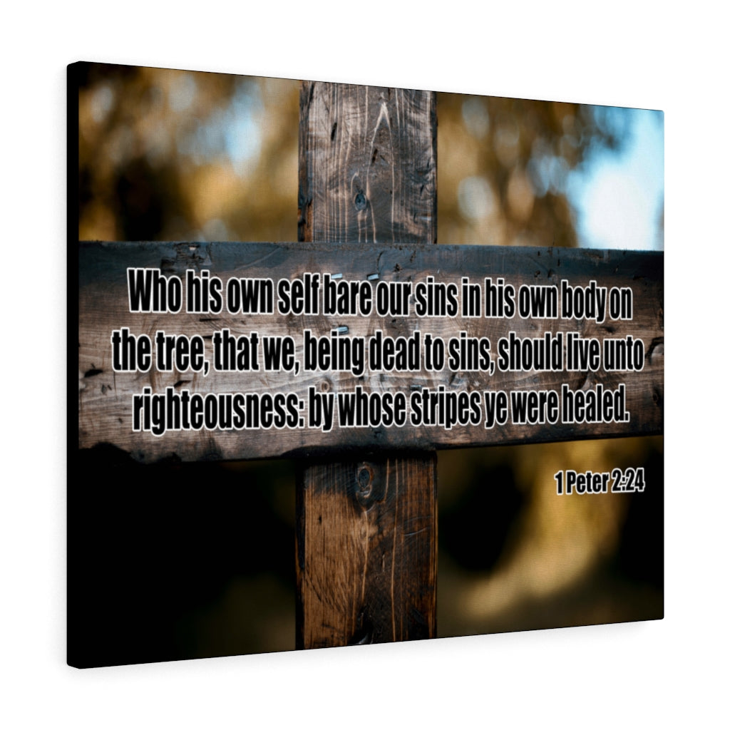 Scripture Walls Live Unto Righteousness 1 Peter 2:24 Wall Art Christian Home Decor Unframed-Express Your Love Gifts