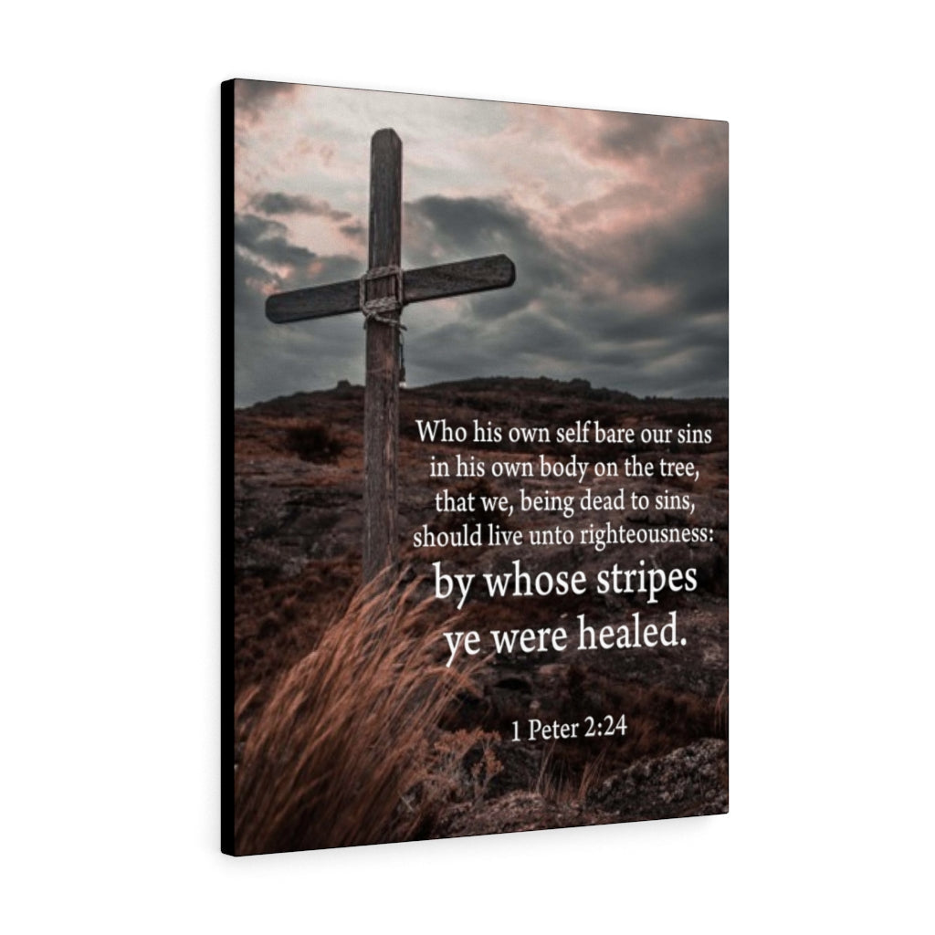 Scripture Walls Live Unto Righteousness 1 Peter 2:24Cross Wall Art Christian Home Decor Unframed-Express Your Love Gifts