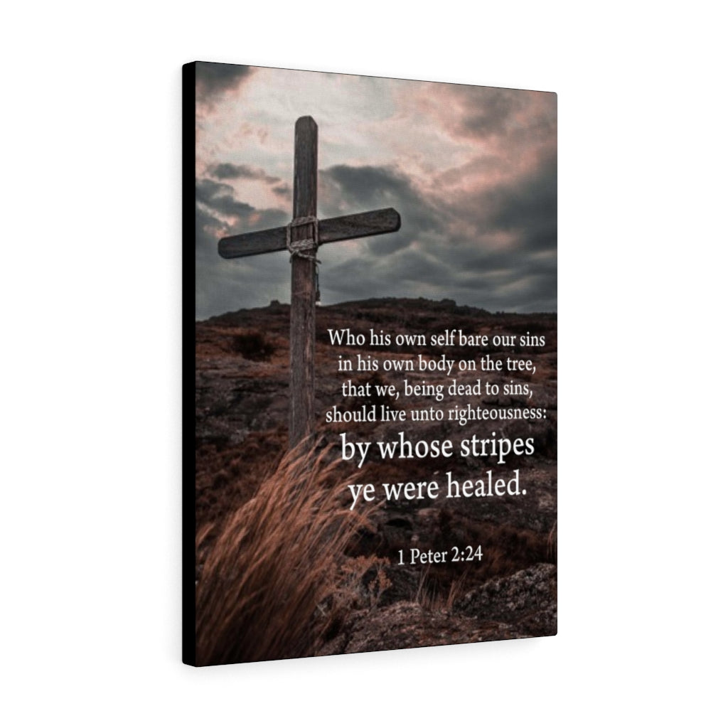 Scripture Walls Live Unto Righteousness 1 Peter 2:24Cross Wall Art Christian Home Decor Unframed-Express Your Love Gifts