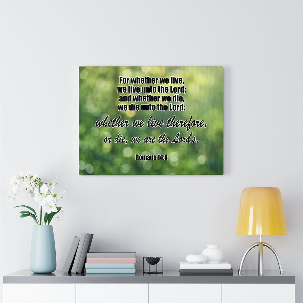 Scripture Walls Live Unto The Lord Romans 14:8 Bible Verse Canvas Christian Wall Art Ready to Hang Unframed-Express Your Love Gifts