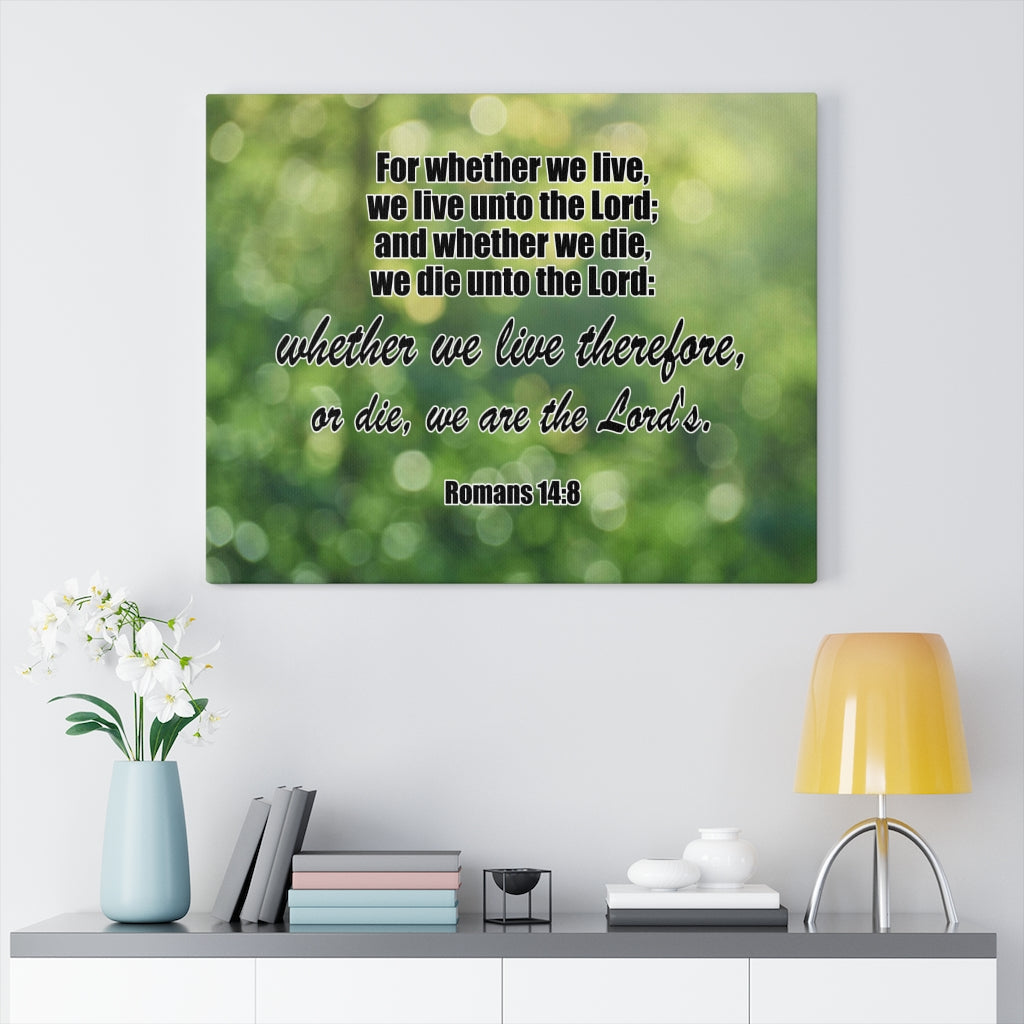 Scripture Walls Live Unto The Lord Romans 14:8 Bible Verse Canvas Christian Wall Art Ready to Hang Unframed-Express Your Love Gifts