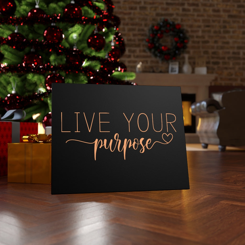 Scripture Walls Live Your Purpose Bible Verse Canvas Christian Wall Art Ready to Hang Unframed-Express Your Love Gifts