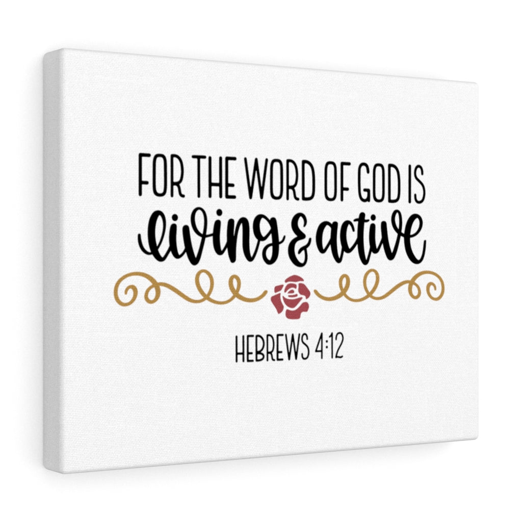 Scripture Walls Living & Active Hebrews 4:12 Bible Verse Canvas Christian Wall Art Ready to Hang Unframed-Express Your Love Gifts