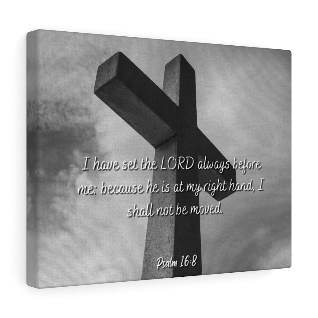Scripture Walls Lord Always Before Me Psalms 16:8 Bible Verse Canvas Christian Wall Art Ready to Hang Unframed-Express Your Love Gifts