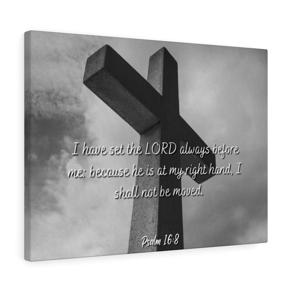 Scripture Walls Lord Always Before Me Psalms 16:8 Bible Verse Canvas Christian Wall Art Ready to Hang Unframed-Express Your Love Gifts