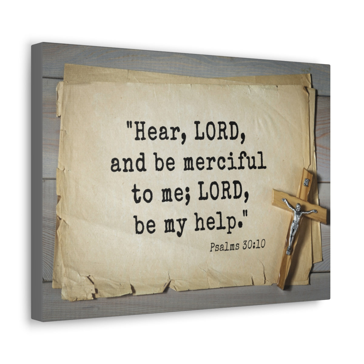 Scripture Walls Lord Be My Help Psalms 30:10 Bible Verse Canvas Christian Wall Art Ready to Hang Unframed-Express Your Love Gifts