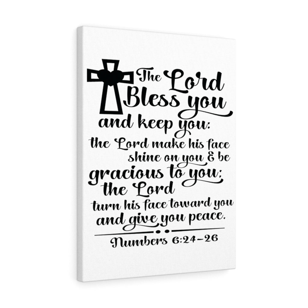 Scripture Walls Lord Bless You Numbers 6:24-26 Bible Verse Canvas Christian Wall Art Ready to Hang Unframed-Express Your Love Gifts