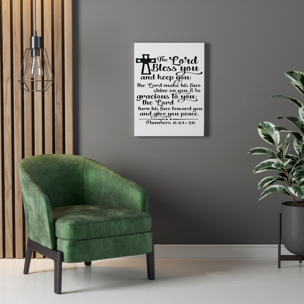 Scripture Walls Lord Bless You Numbers 6:24-26 Bible Verse Canvas Christian Wall Art Ready to Hang Unframed-Express Your Love Gifts