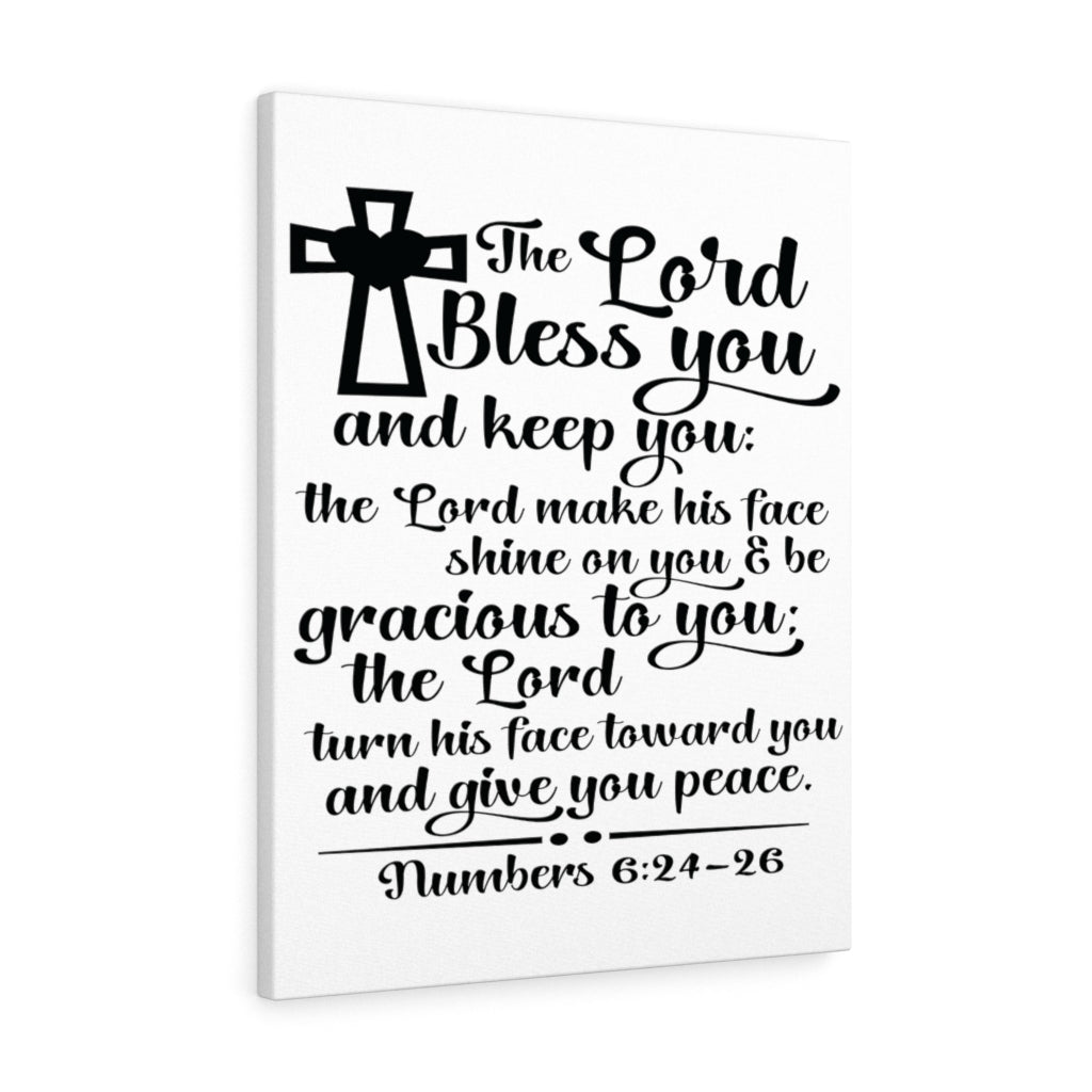 Scripture Walls Lord Bless You Numbers 6:24-26 Bible Verse Canvas Christian Wall Art Ready to Hang Unframed-Express Your Love Gifts