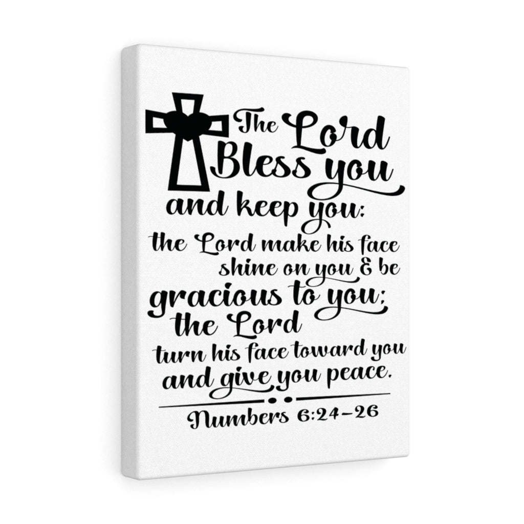 Scripture Walls Lord Bless You Numbers 6:24-26 Bible Verse Canvas Christian Wall Art Ready to Hang Unframed-Express Your Love Gifts