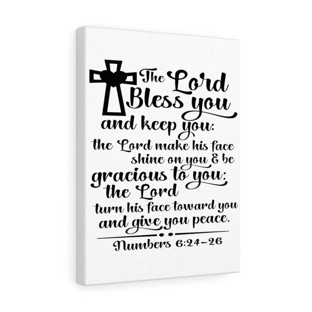 Scripture Walls Lord Bless You Numbers 6:24-26 Bible Verse Canvas Christian Wall Art Ready to Hang Unframed-Express Your Love Gifts