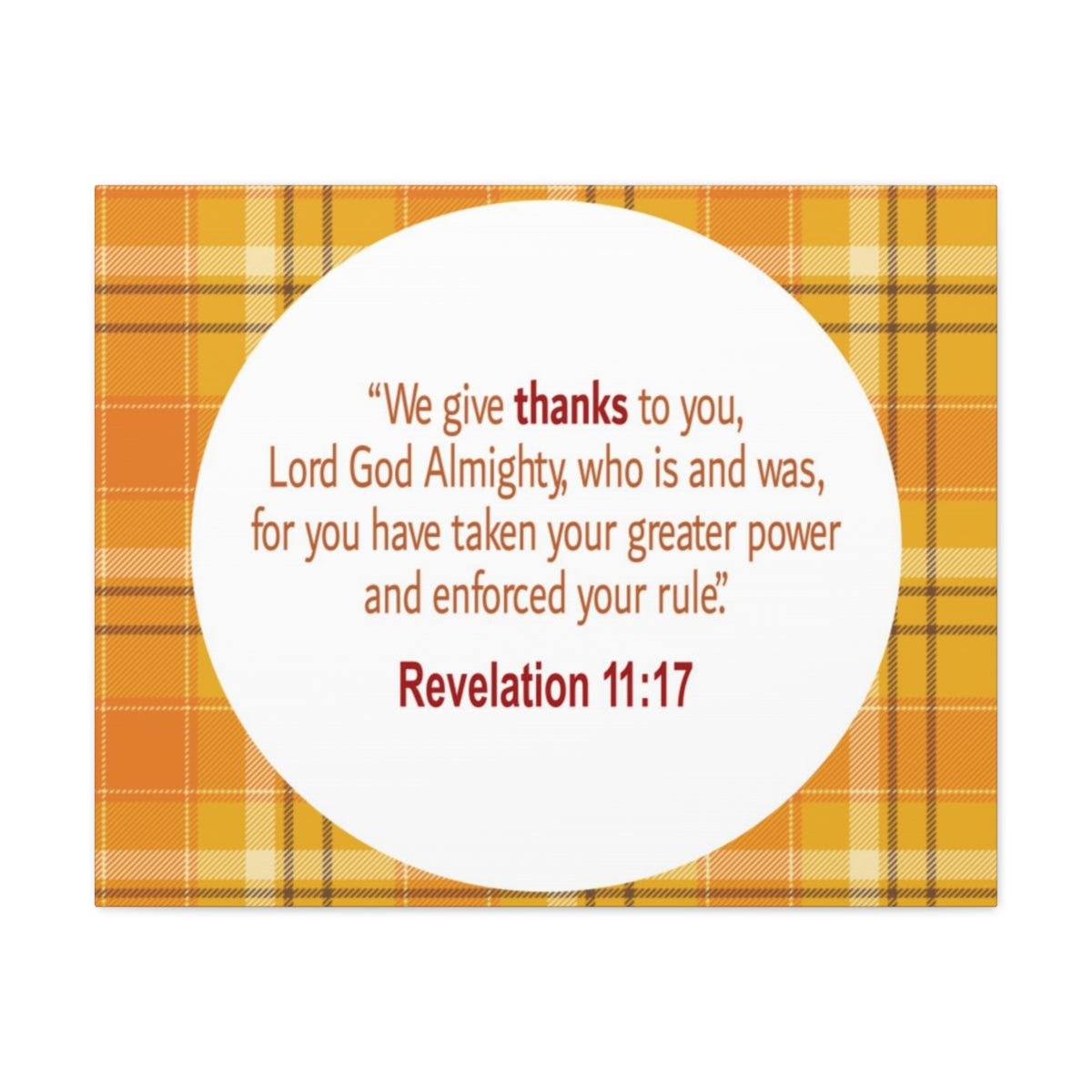 Scripture Walls Lord God Almighty Revelation 11:17 Bible Verse Canvas Christian Wall Art Ready to Hang Unframed-Express Your Love Gifts