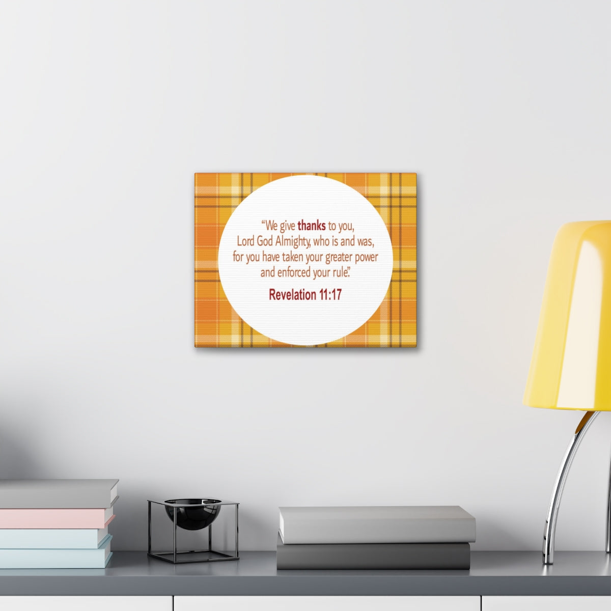 Scripture Walls Lord God Almighty Revelation 11:17 Bible Verse Canvas Christian Wall Art Ready to Hang Unframed-Express Your Love Gifts