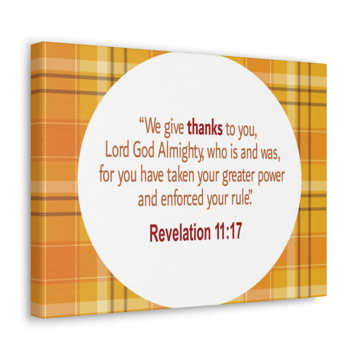Scripture Walls Lord God Almighty Revelation 11:17 Bible Verse Canvas Christian Wall Art Ready to Hang Unframed-Express Your Love Gifts
