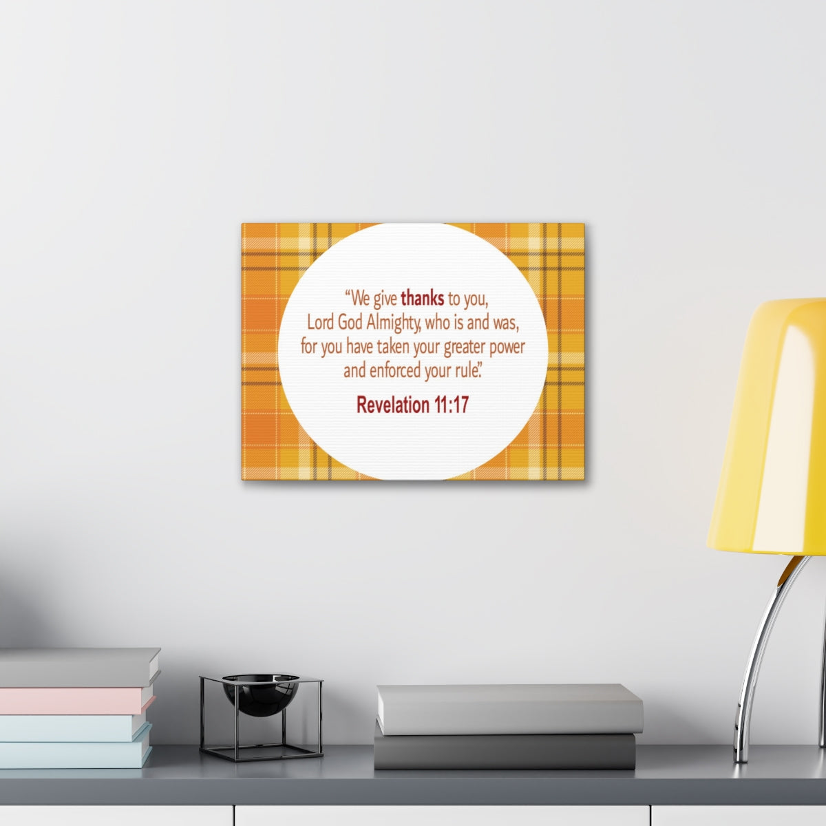 Scripture Walls Lord God Almighty Revelation 11:17 Bible Verse Canvas Christian Wall Art Ready to Hang Unframed-Express Your Love Gifts