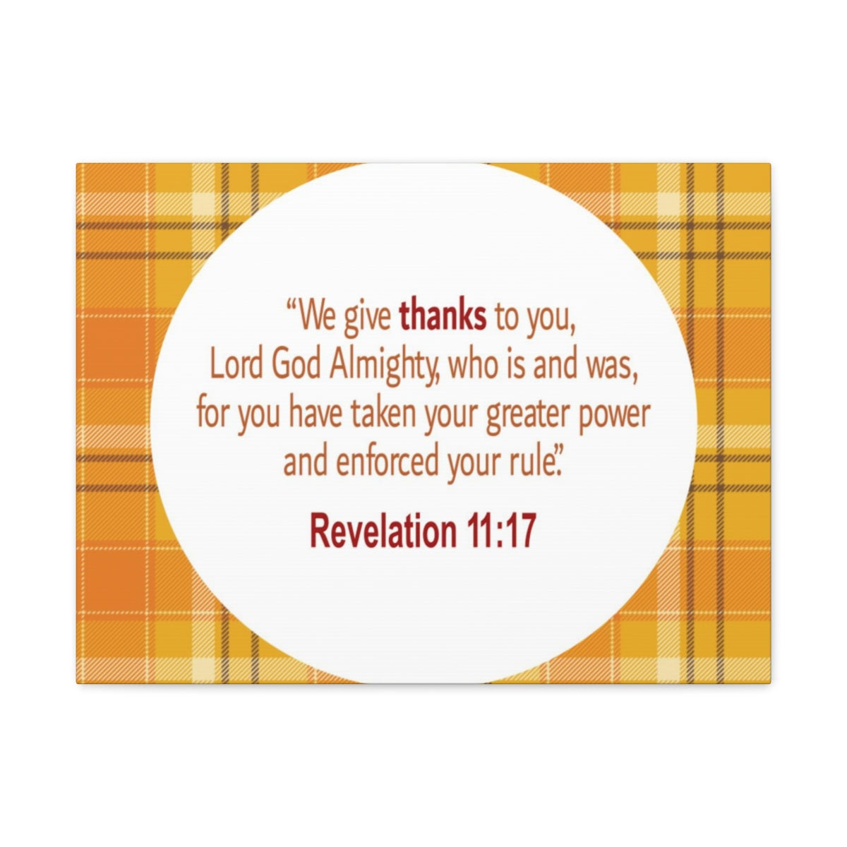Scripture Walls Lord God Almighty Revelation 11:17 Bible Verse Canvas Christian Wall Art Ready to Hang Unframed-Express Your Love Gifts