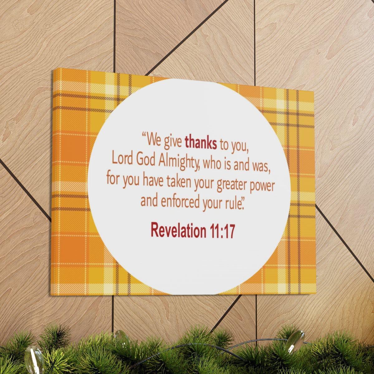 Scripture Walls Lord God Almighty Revelation 11:17 Bible Verse Canvas Christian Wall Art Ready to Hang Unframed-Express Your Love Gifts