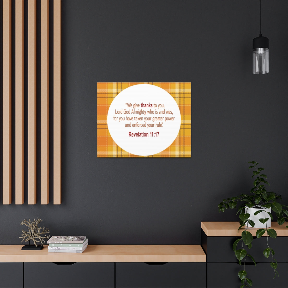 Scripture Walls Lord God Almighty Revelation 11:17 Bible Verse Canvas Christian Wall Art Ready to Hang Unframed-Express Your Love Gifts