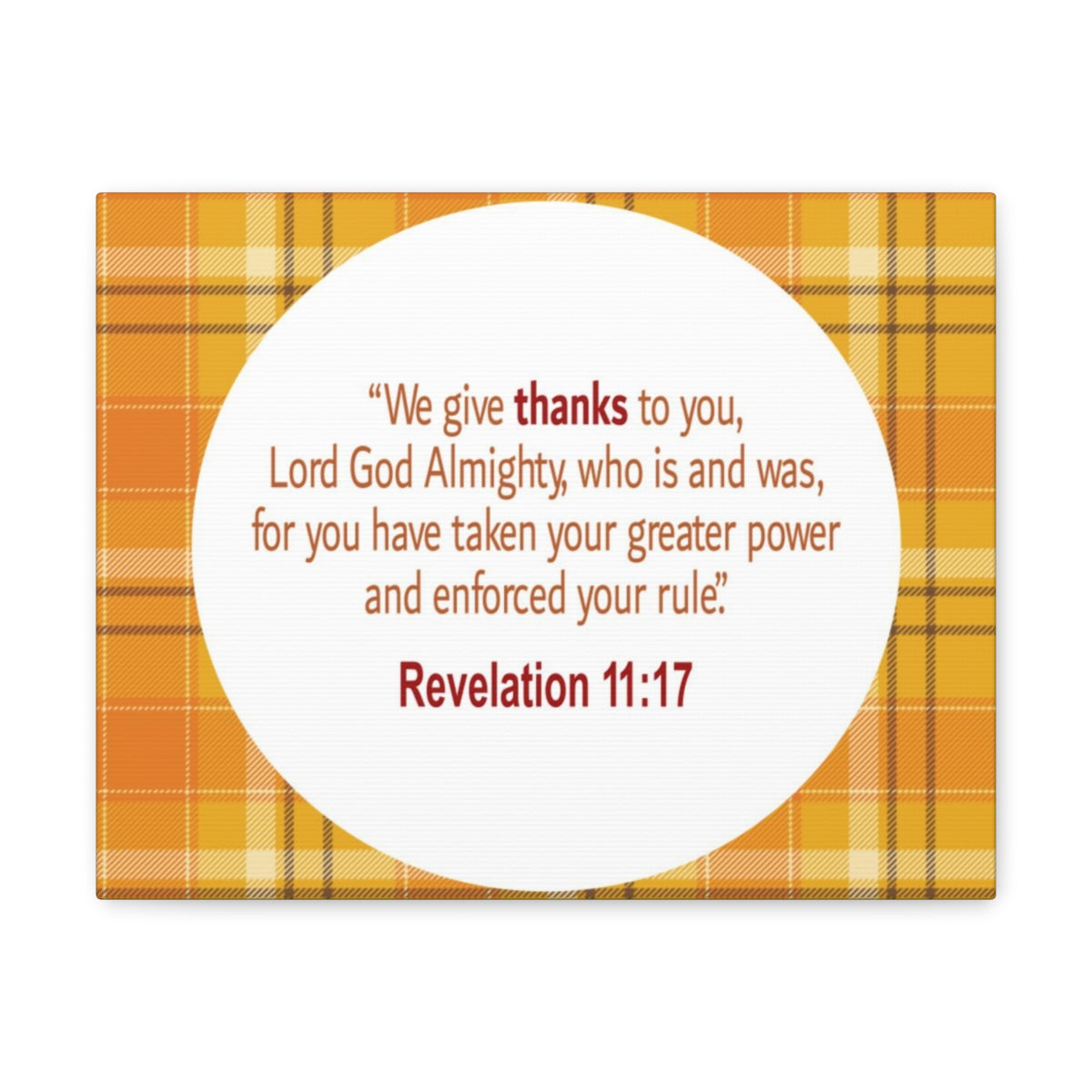 Scripture Walls Lord God Almighty Revelation 11:17 Bible Verse Canvas Christian Wall Art Ready to Hang Unframed-Express Your Love Gifts
