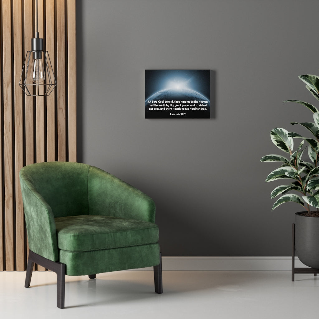 Scripture Walls Lord God Jeremiah 32:17 Bible Verse Canvas Christian Wall Art Ready to Hang Unframed-Express Your Love Gifts