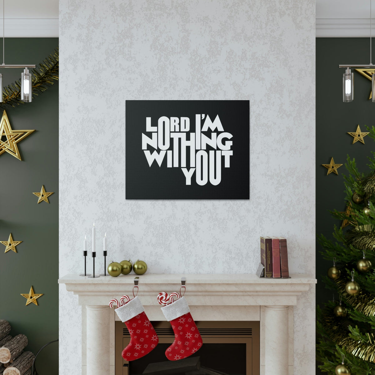 Scripture Walls Lord I'm Nothing Without You John 15:5 Christian Wall Art Bible Verse Print Ready to Hang Unframed-Express Your Love Gifts