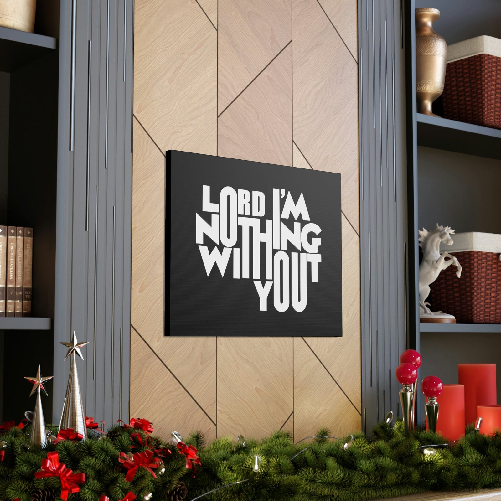 Scripture Walls Lord I'm Nothing Without You John 15:5 Christian Wall Art Bible Verse Print Ready to Hang Unframed-Express Your Love Gifts