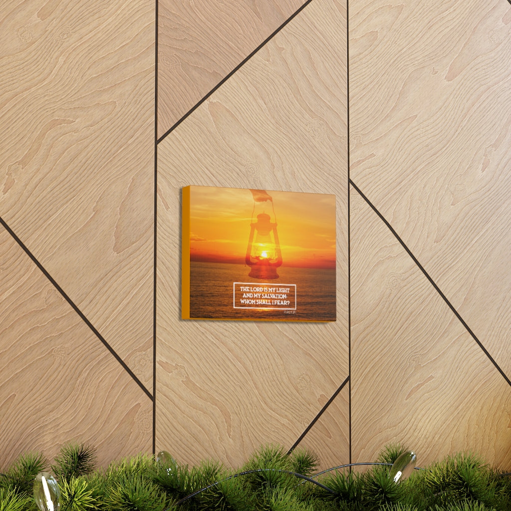 Scripture Walls Lord Is My Light Psalm 27:1 Bible Verse Canvas Christian Wall Art Ready to Hang Unframed-Express Your Love Gifts
