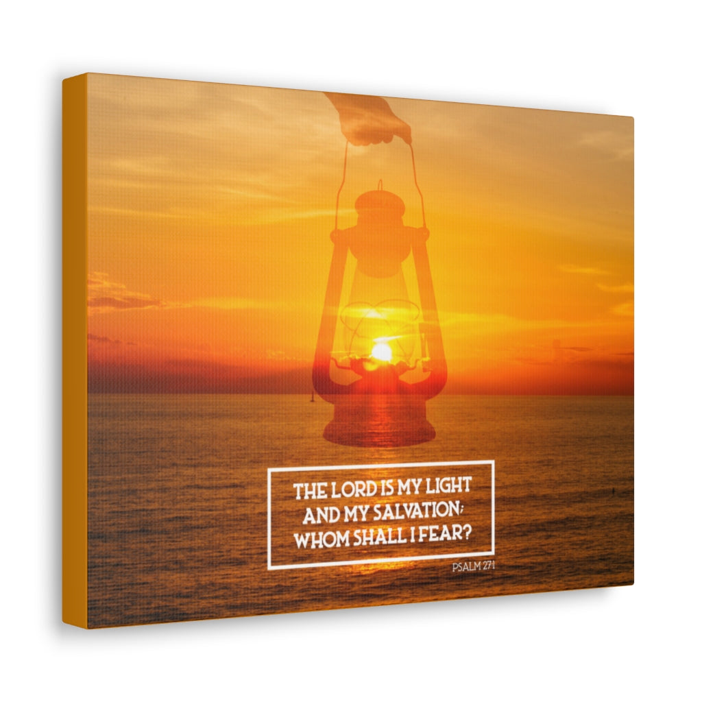 Scripture Walls Lord Is My Light Psalm 27:1 Bible Verse Canvas Christian Wall Art Ready to Hang Unframed-Express Your Love Gifts