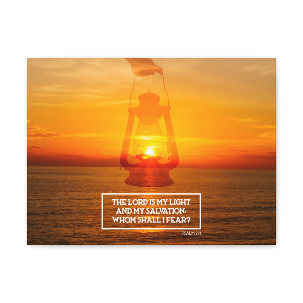 Scripture Walls Lord Is My Light Psalm 27:1 Bible Verse Canvas Christian Wall Art Ready to Hang Unframed-Express Your Love Gifts