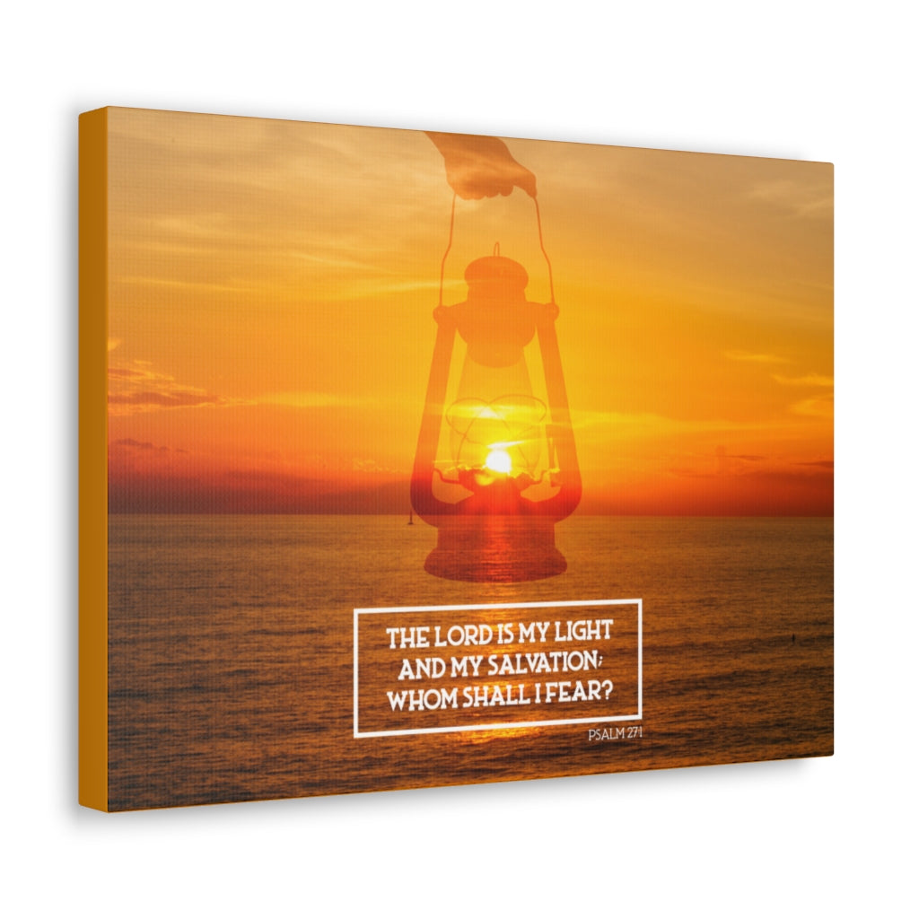 Scripture Walls Lord Is My Light Psalm 27:1 Bible Verse Canvas Christian Wall Art Ready to Hang Unframed-Express Your Love Gifts