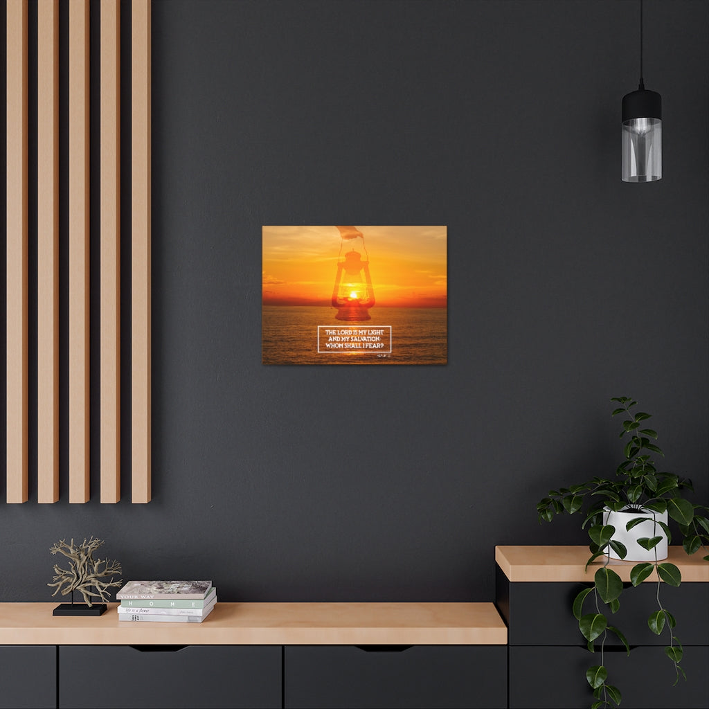 Scripture Walls Lord Is My Light Psalm 27:1 Bible Verse Canvas Christian Wall Art Ready to Hang Unframed-Express Your Love Gifts