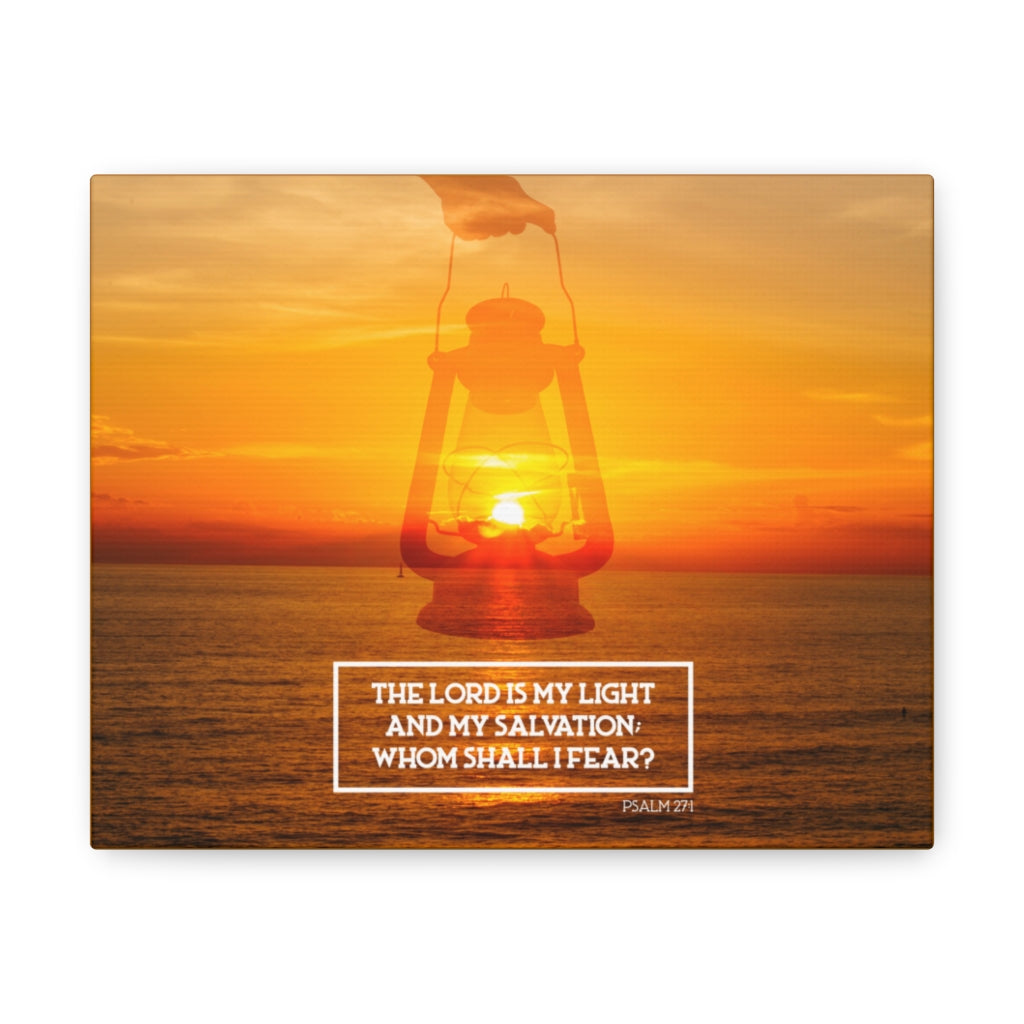 Scripture Walls Lord Is My Light Psalm 27:1 Bible Verse Canvas Christian Wall Art Ready to Hang Unframed-Express Your Love Gifts