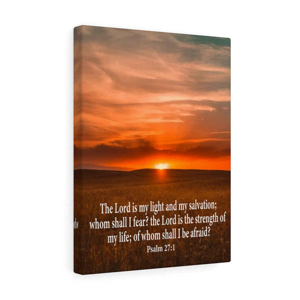 Scripture Walls Lord is My Salvation Psalm 27:1 Christian Wall Decor Bible Art Ready to Hang Unframed-Express Your Love Gifts