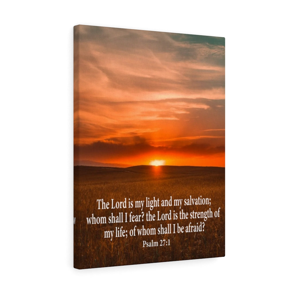 Scripture Walls Lord is My Salvation Psalm 27:1 Christian Wall Decor Bible Art Ready to Hang Unframed-Express Your Love Gifts