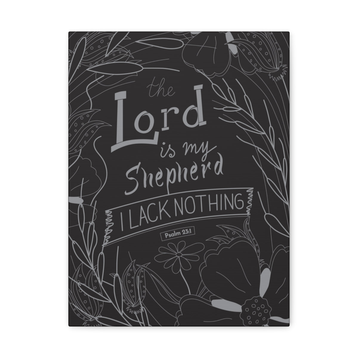 Scripture Walls Lord Is My Shepherd Psalm 23:1 Bible Verse Canvas Christian Wall Art Ready to Hang Unframed-Express Your Love Gifts