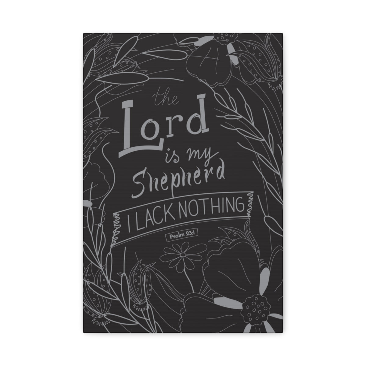 Scripture Walls Lord Is My Shepherd Psalm 23:1 Bible Verse Canvas Christian Wall Art Ready to Hang Unframed-Express Your Love Gifts