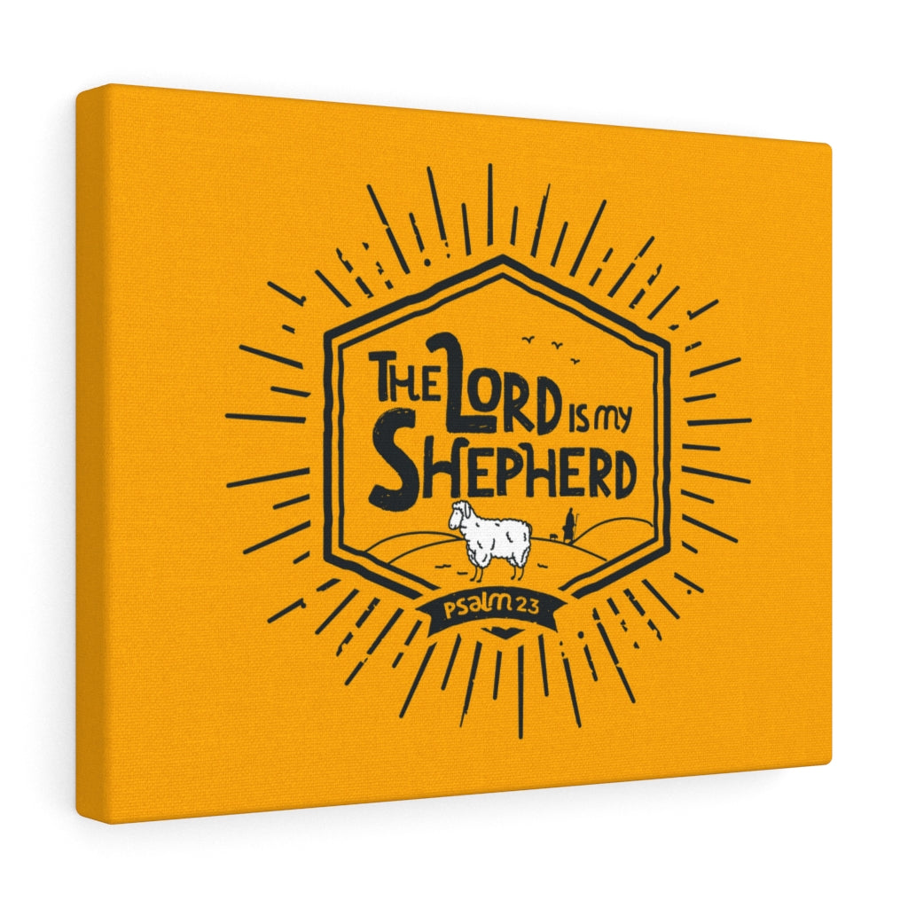 Scripture Walls Lord Is My Shepherd Psalm 23-1 Orange Bible Verse Canvas Christian Wall Art Ready to Hang Unframed-Express Your Love Gifts