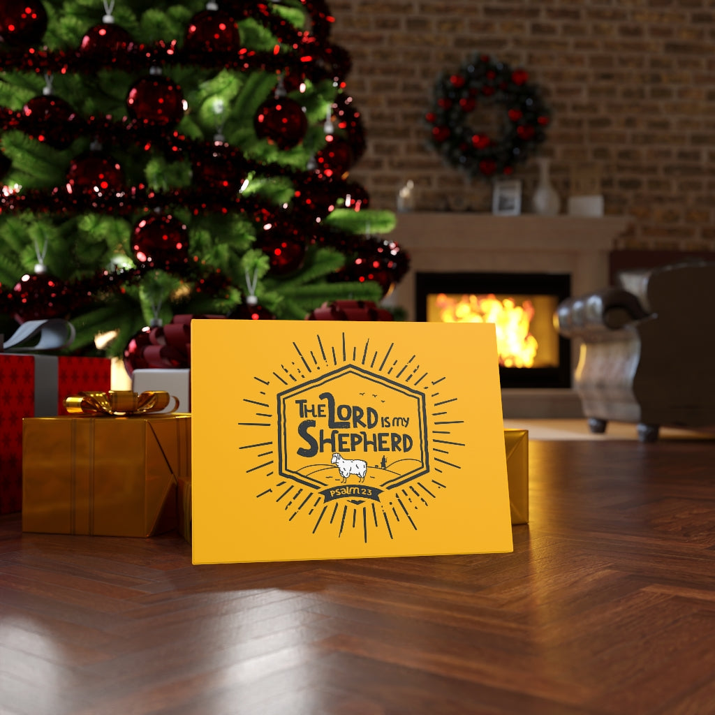 Scripture Walls Lord Is My Shepherd Psalm 23-1 Orange Bible Verse Canvas Christian Wall Art Ready to Hang Unframed-Express Your Love Gifts