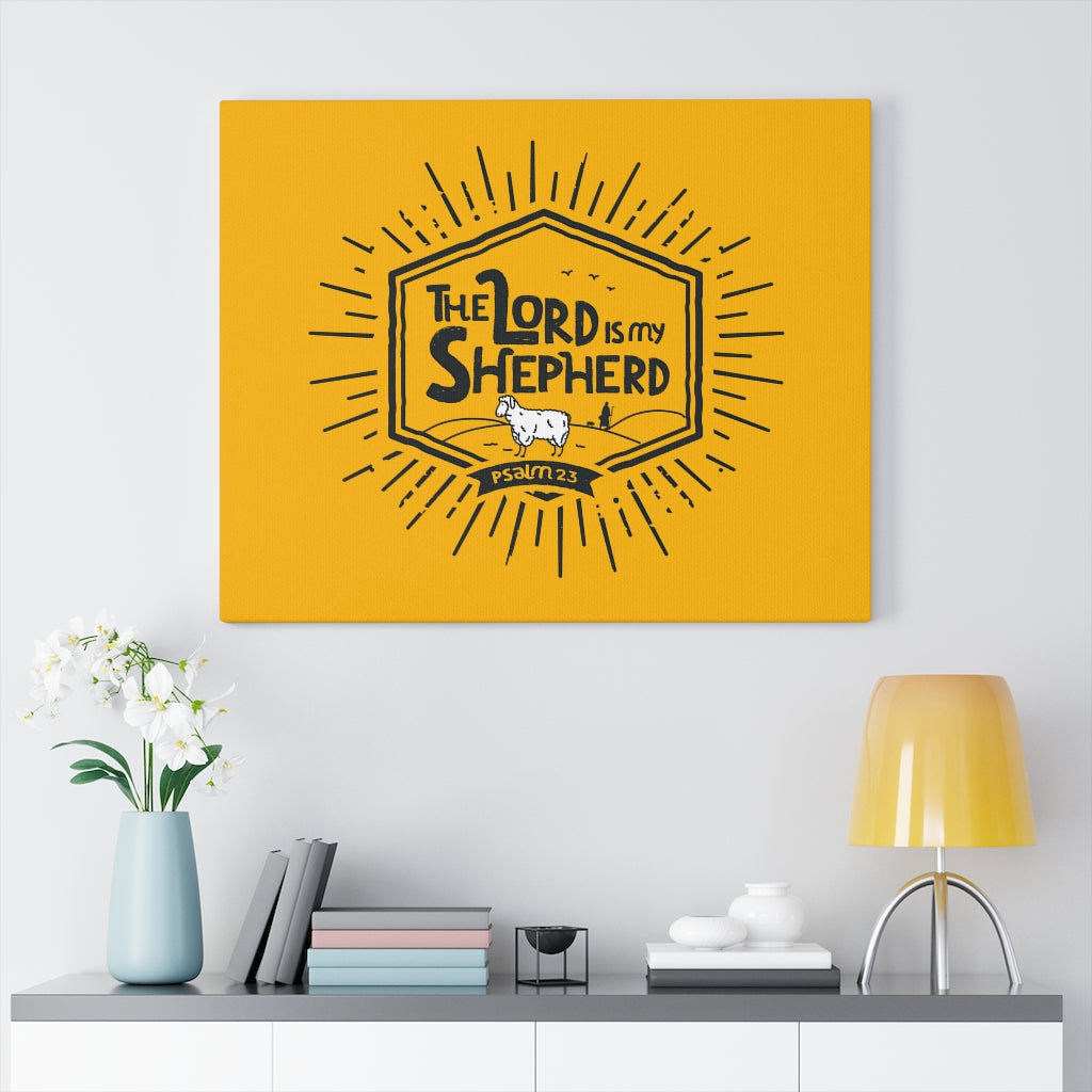 Scripture Walls Lord Is My Shepherd Psalm 23-1 Orange Bible Verse Canvas Christian Wall Art Ready to Hang Unframed-Express Your Love Gifts