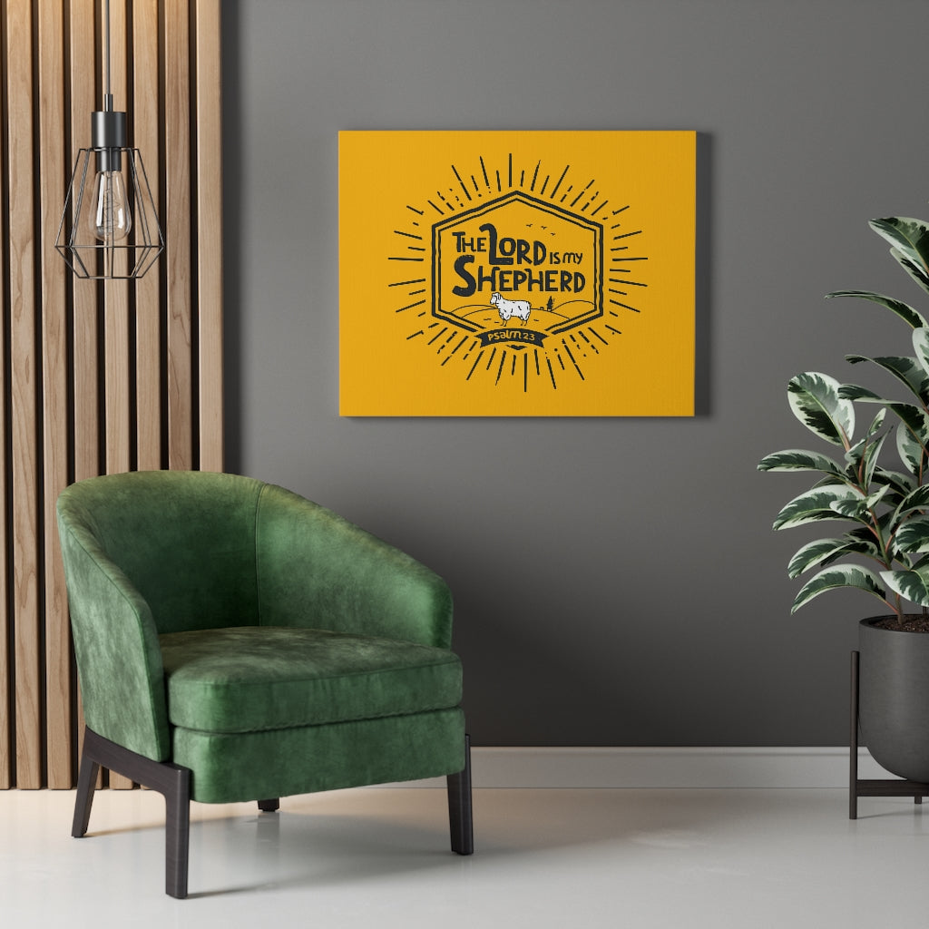 Scripture Walls Lord Is My Shepherd Psalm 23-1 Orange Bible Verse Canvas Christian Wall Art Ready to Hang Unframed-Express Your Love Gifts