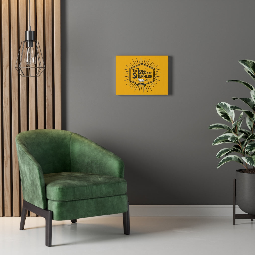 Scripture Walls Lord Is My Shepherd Psalm 23-1 Orange Bible Verse Canvas Christian Wall Art Ready to Hang Unframed-Express Your Love Gifts