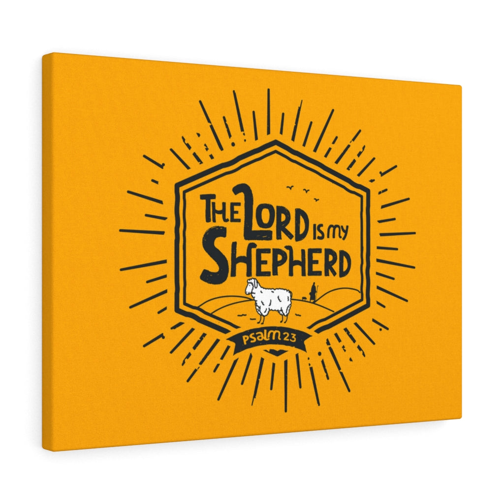 Scripture Walls Lord Is My Shepherd Psalm 23-1 Orange Bible Verse Canvas Christian Wall Art Ready to Hang Unframed-Express Your Love Gifts