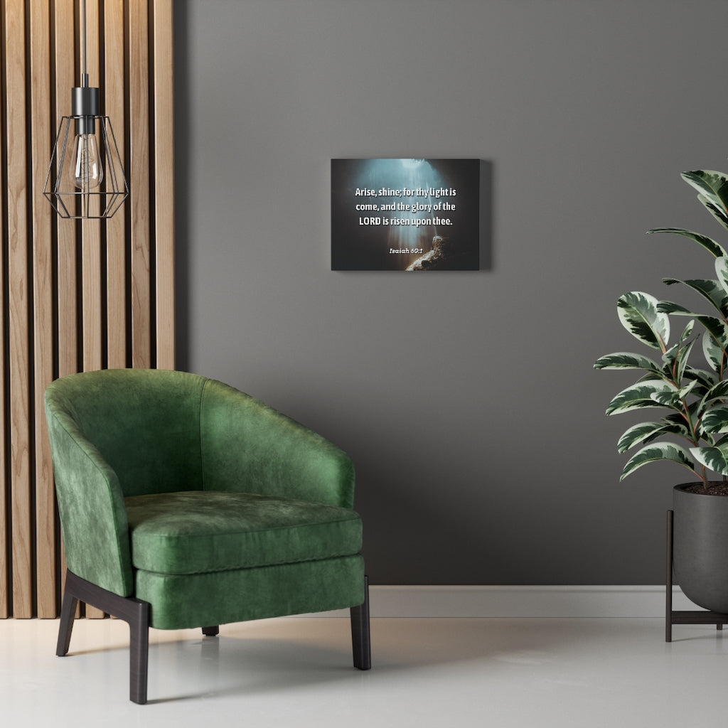 Scripture Walls Lord Is Risen Isaiah 60:1 Bible Verse Canvas Christian Wall Art Ready to Hang Unframed-Express Your Love Gifts