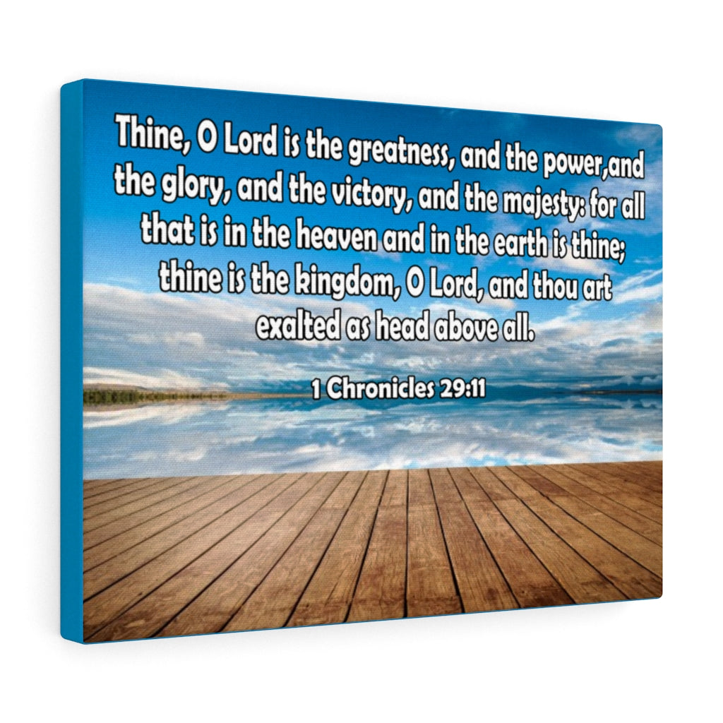Scripture Walls Lord is The Greatness 1 Chronicles 29:11 Bible Verse Canvas Christian Wall Art Ready to Hang Unframed-Express Your Love Gifts