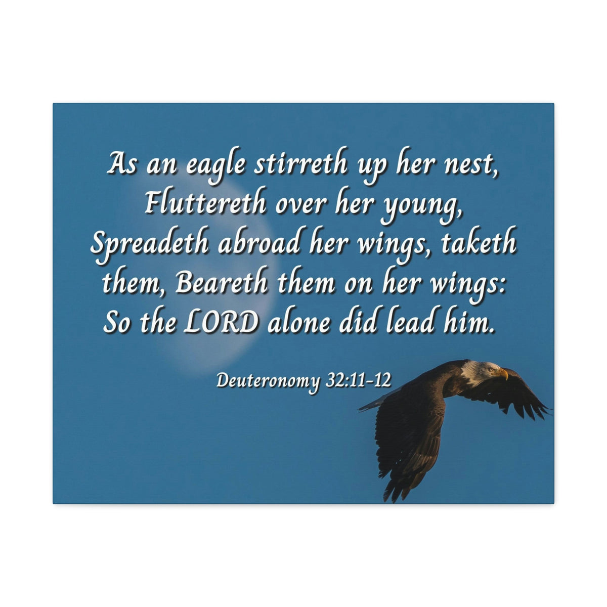 Scripture Walls Lord Leads Deuteronomy 32:11 Bible Verse Canvas Christian Wall Art Ready to Hang Unframed-Express Your Love Gifts
