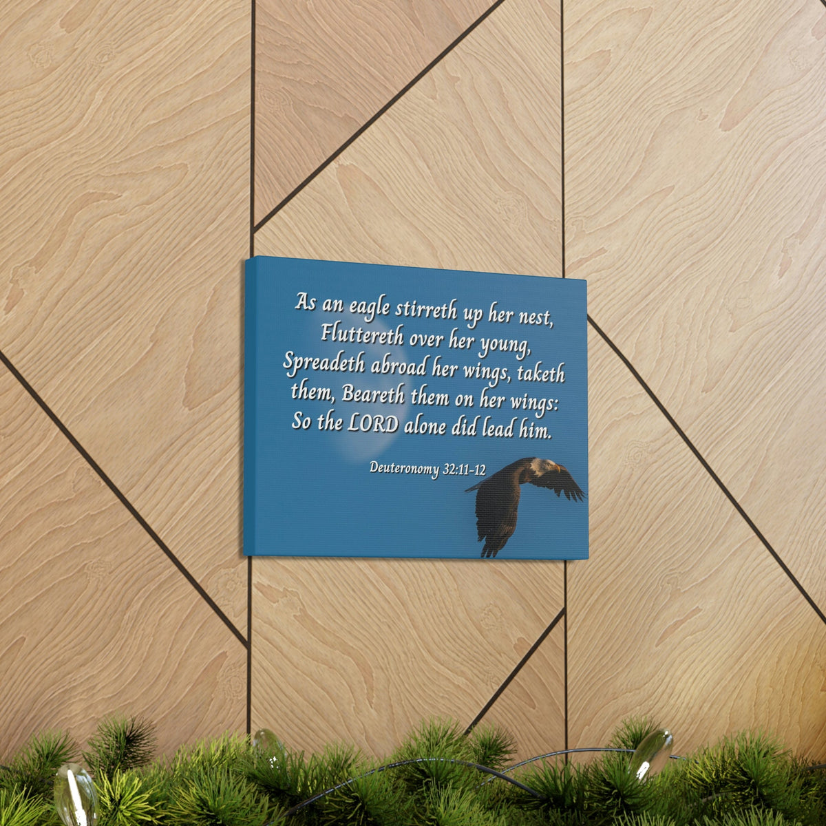Scripture Walls Lord Leads Deuteronomy 32:11 Bible Verse Canvas Christian Wall Art Ready to Hang Unframed-Express Your Love Gifts