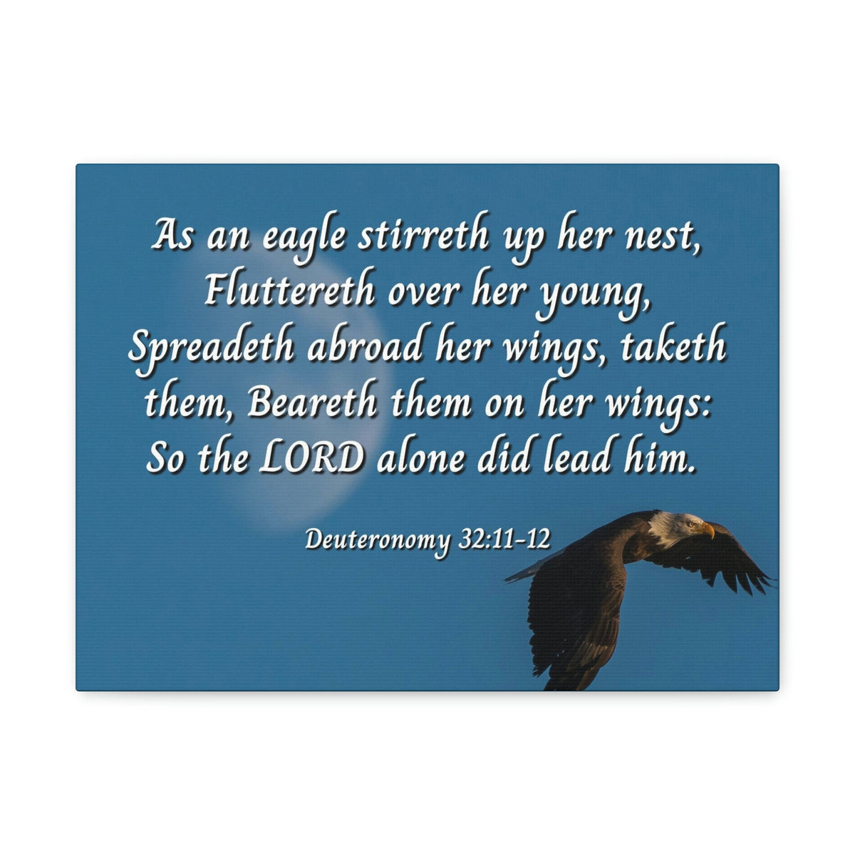 Scripture Walls Lord Leads Deuteronomy 32:11 Bible Verse Canvas Christian Wall Art Ready to Hang Unframed-Express Your Love Gifts