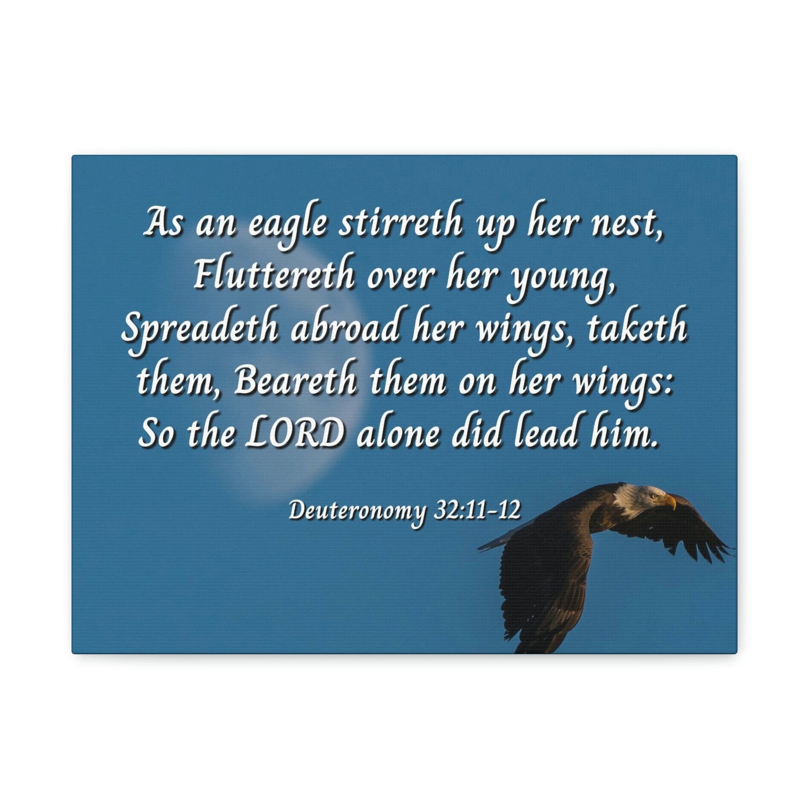 Scripture Walls Lord Leads Deuteronomy 32:11 Bible Verse Canvas Christian Wall Art Ready to Hang Unframed-Express Your Love Gifts