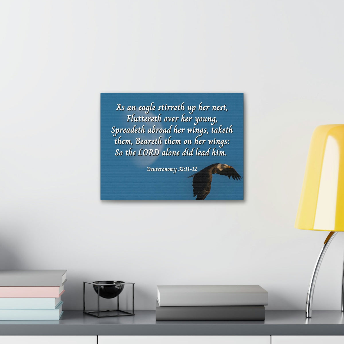 Scripture Walls Lord Leads Deuteronomy 32:11 Bible Verse Canvas Christian Wall Art Ready to Hang Unframed-Express Your Love Gifts