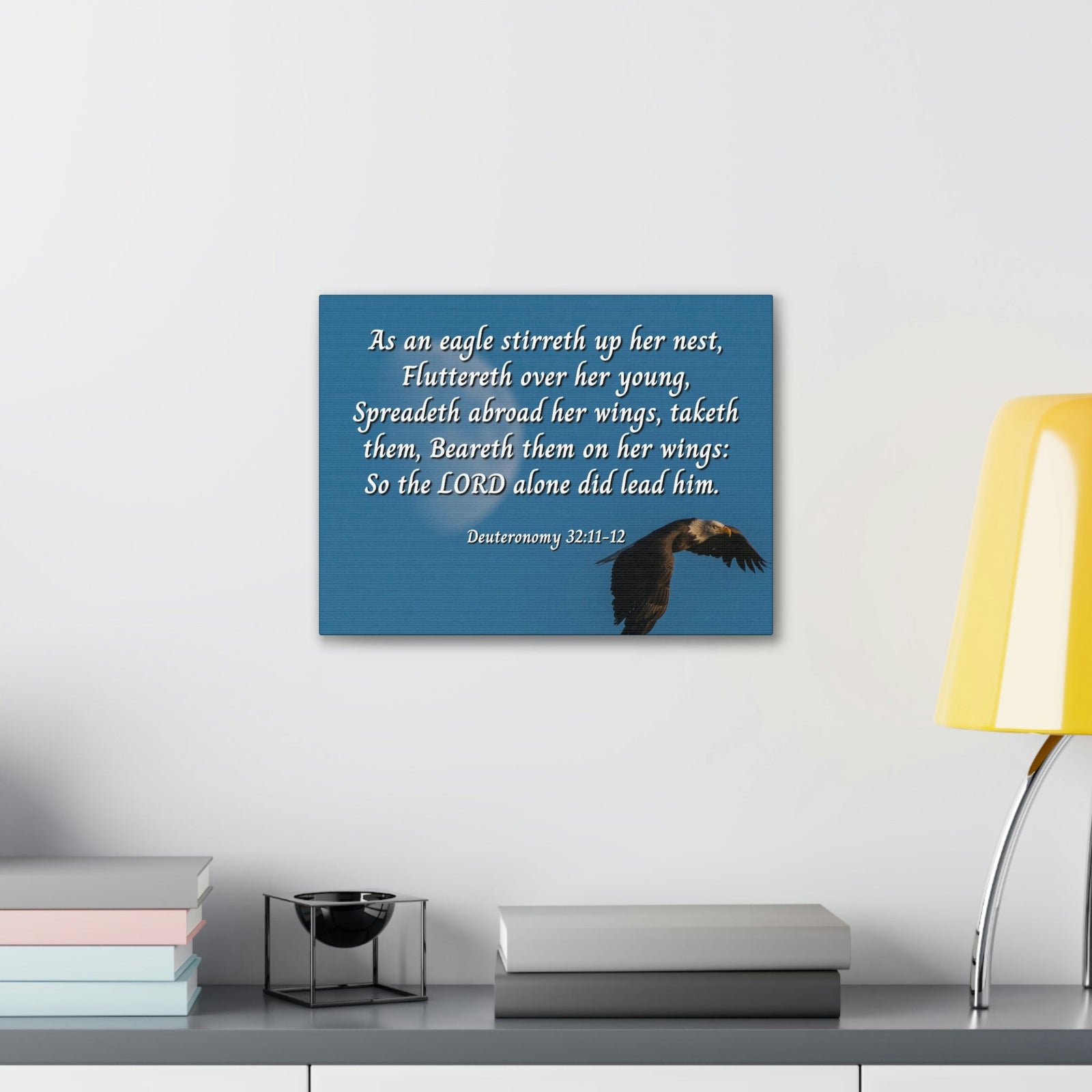 Scripture Walls Lord Leads Deuteronomy 32:11 Bible Verse Canvas Christian Wall Art Ready to Hang Unframed-Express Your Love Gifts